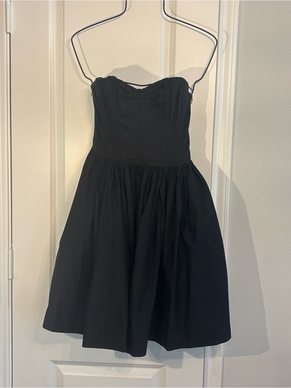 Women’s Classic Strapless Black Corset Style Bodice Mini Party Dress. Size 11